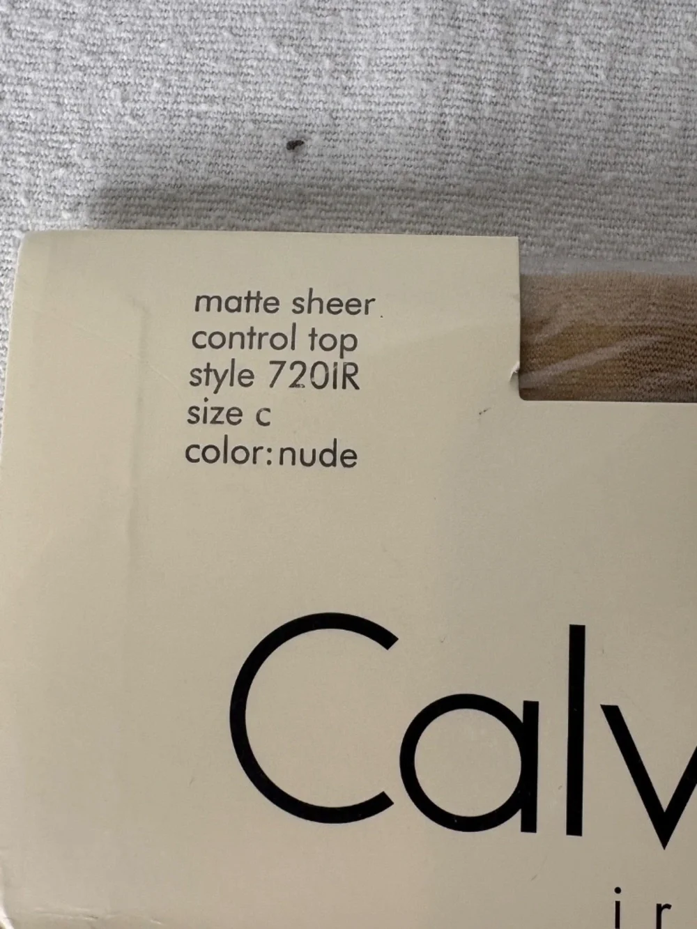 VTG Calvin Klein Pantyhose Matte Sheer Size C Style 720IR Control Top Irregulars
